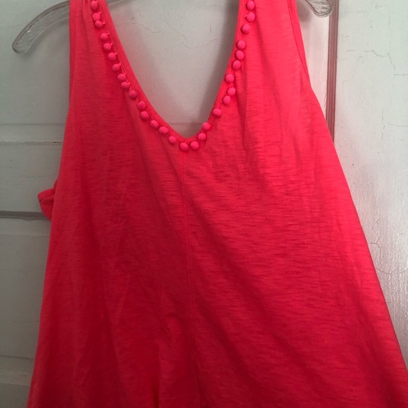 Lilly Pulitzer Neon Pink Pom Pom Tank Top - new with tags - Picture 6 of 6